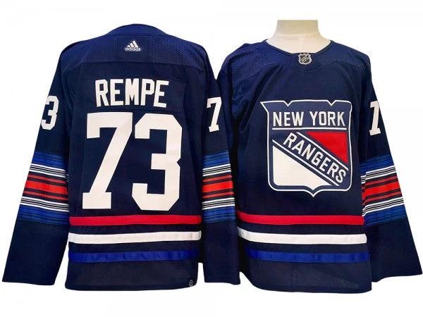 New York Rangers #73 Matt Rempe Navy Alternate Jersey by Hockey David