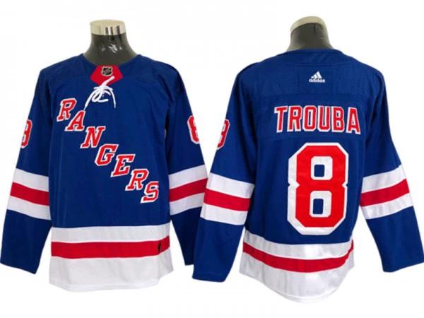 New York Rangers #8 Jacob Trouba Blue Home Jersey by Hockey David