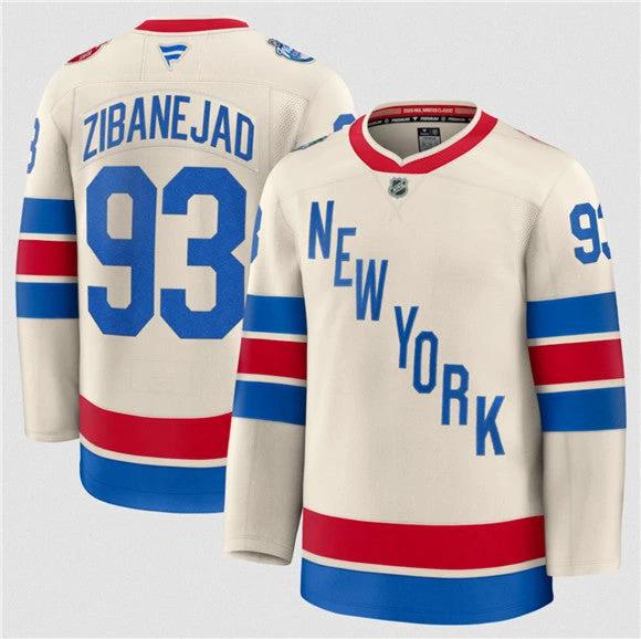 New York Rangers #93 Mika Zibanejad Cream 2026 Winter Classic Stitched Hockey Jersey by Hockey David