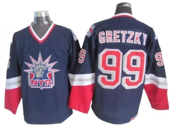 New York Rangers #99 Wayne Gretzky 1998 Vintage CCM Jersey - Navy by Hockey David