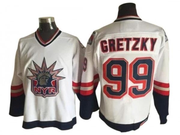 New York Rangers #99 Wayne Gretzky 1998 Vintage CCM Jersey - White by Hockey David