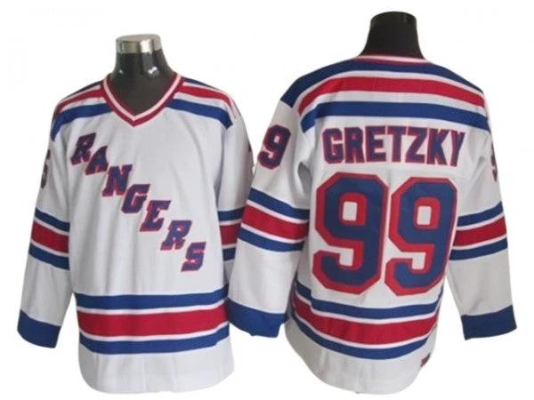 New York Rangers #99 Wayne Gretzky Blue Heroes of Hockey Alumni CCM Jersey - White by Hockey David