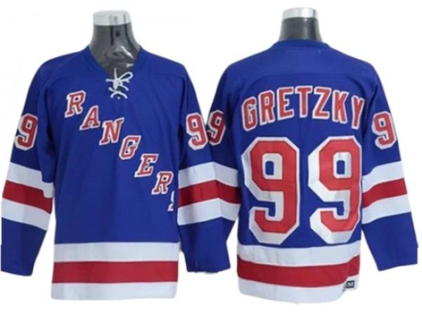 New York Rangers #99 Wayne Gretzky Blue Vintage CCM Jersey by Hockey David