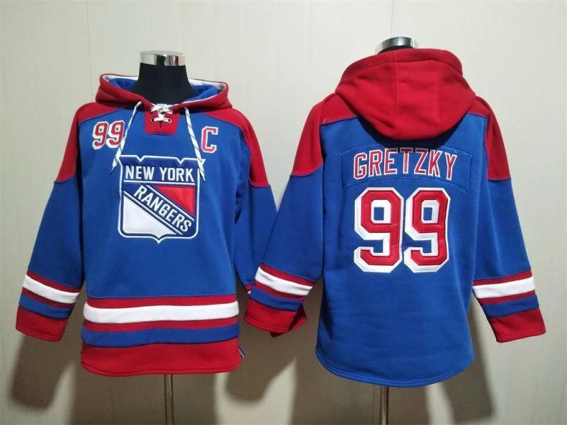 New York Rangers #99 Wayne Gretzky Pullover Hoodie by Hoodie Pullover
