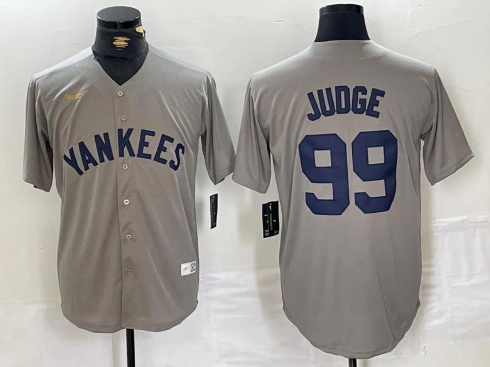 New York Yankees Aaron Judge Gray Throwback Jersey by My Store