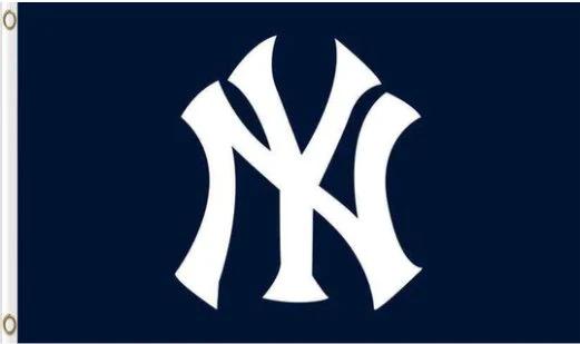 New York Yankees Blue US flag 3X5Ft Banner USA Polyester with Brass Grommets by flagsjustdoit