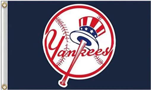 New York Yankees Blue flag 3X5Ft Banner USA Polyester with Brass Grommets by flagsjustdoit
