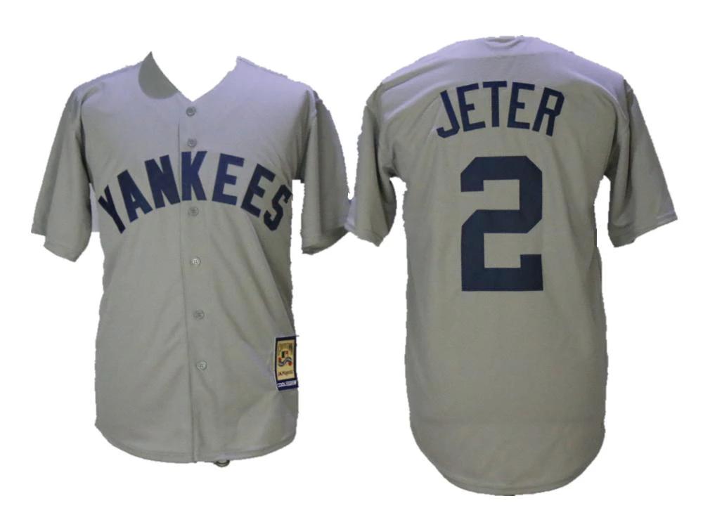 New York Yankees Derek Jeter Gray Throwback Jersey by My Store