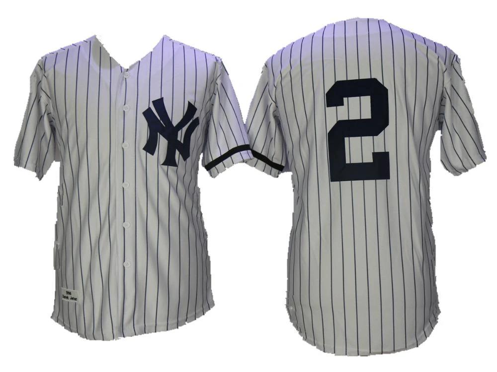 New York Yankees Derek Jeter White 1995 Throwback Jersey by My Store