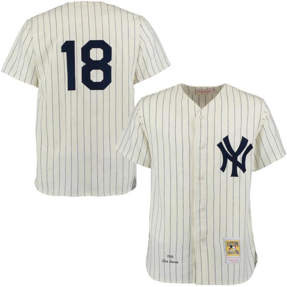 New York Yankees Don Larsen Cream 1956 Throwback Jersey by My Store