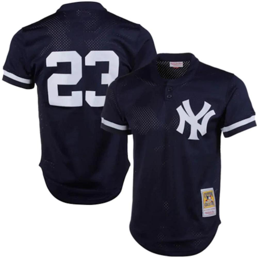 New York Yankees Don Mattingly Navy Throwback Mesh Pullover Jersey by My Store