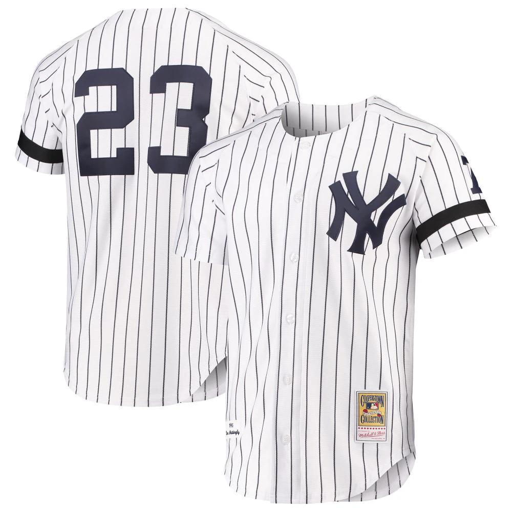 New York Yankees Don Mattingly White 1995 Throwback Jersey by My Store