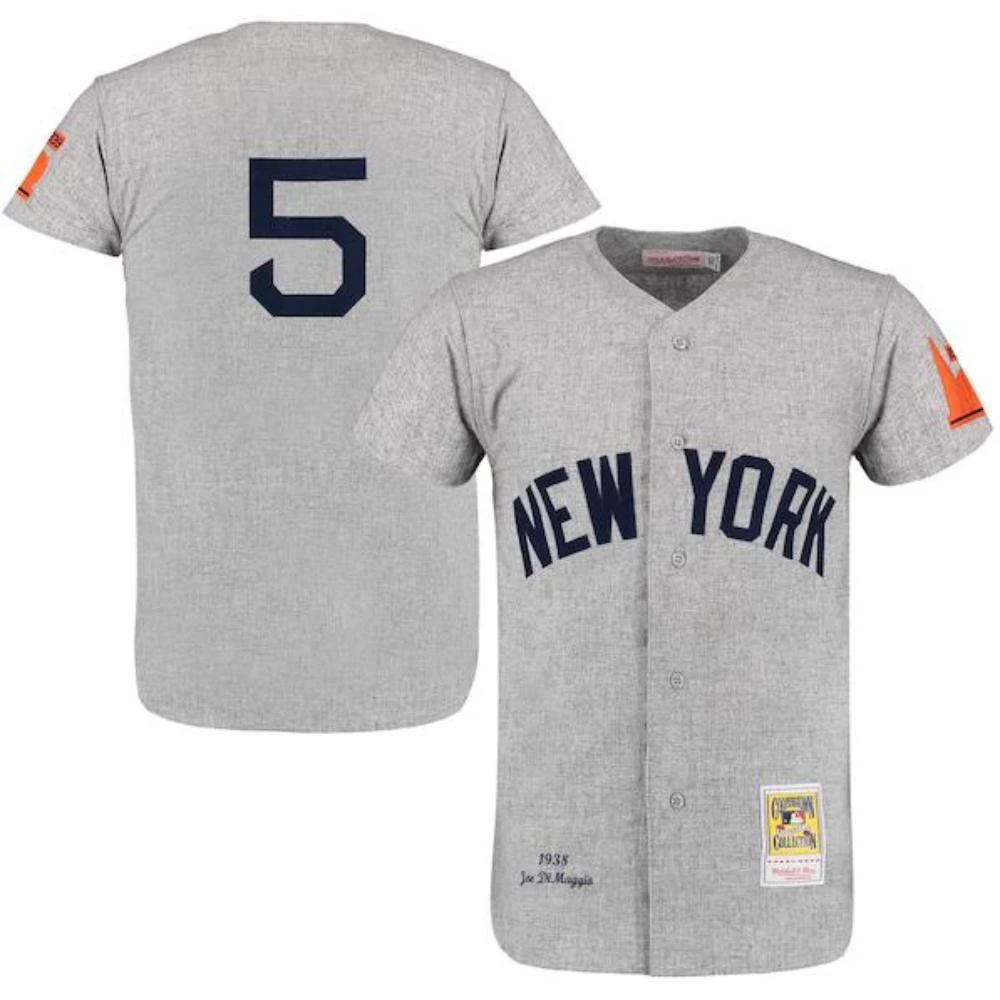 New York Yankees Joe DiMaggio Gray 1938 Throwback Jersey by My Store