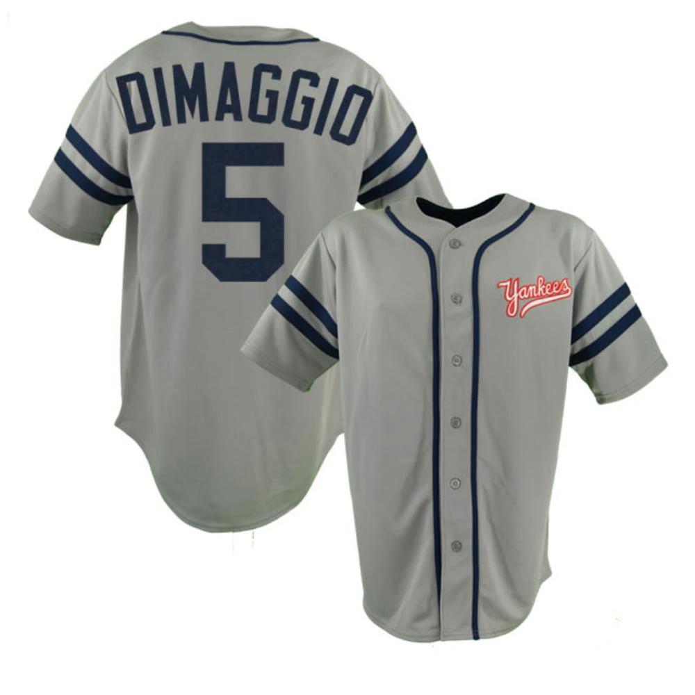 New York Yankees Joe DiMaggio Gray Heater Throwback Jersey by My Store
