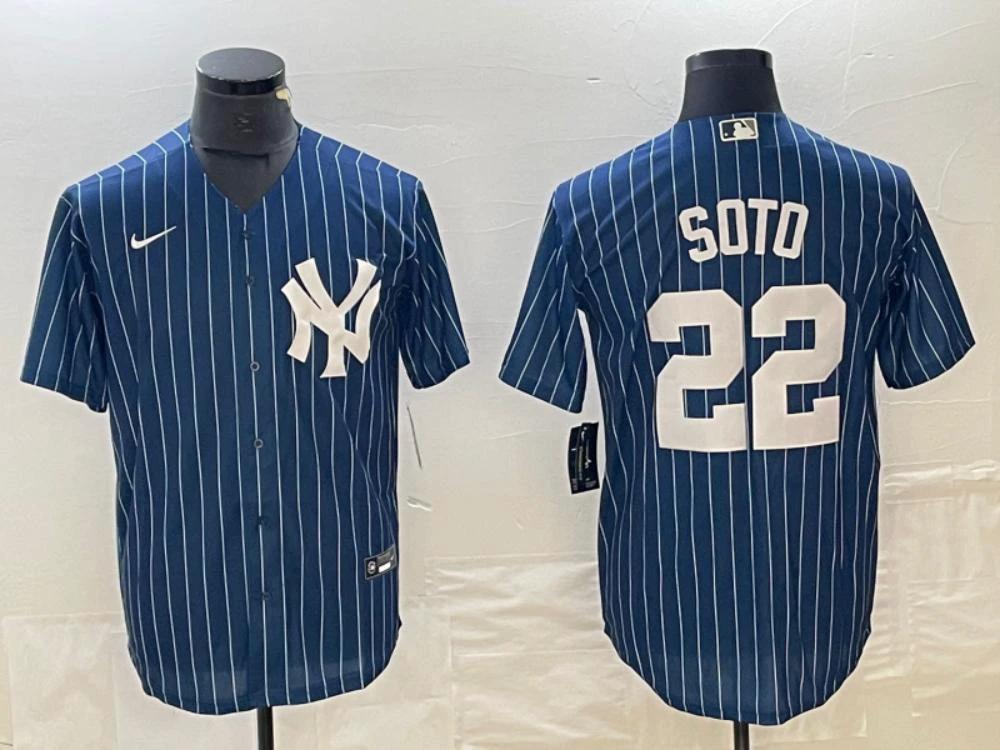 New York Yankees Juan Soto Navy Throwback Replica Jersey by My Store