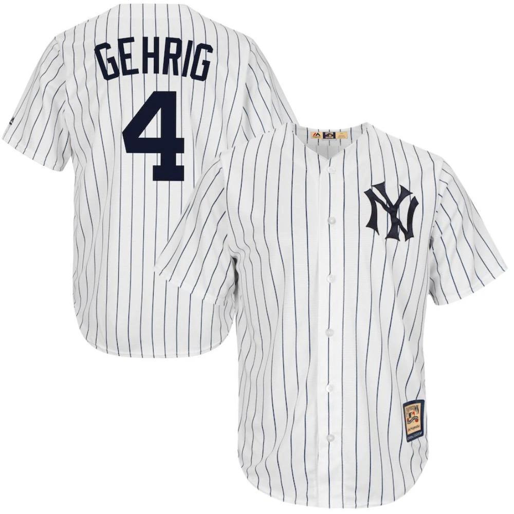 New York Yankees Lou Gehrig White Throwback Jersey by My Store