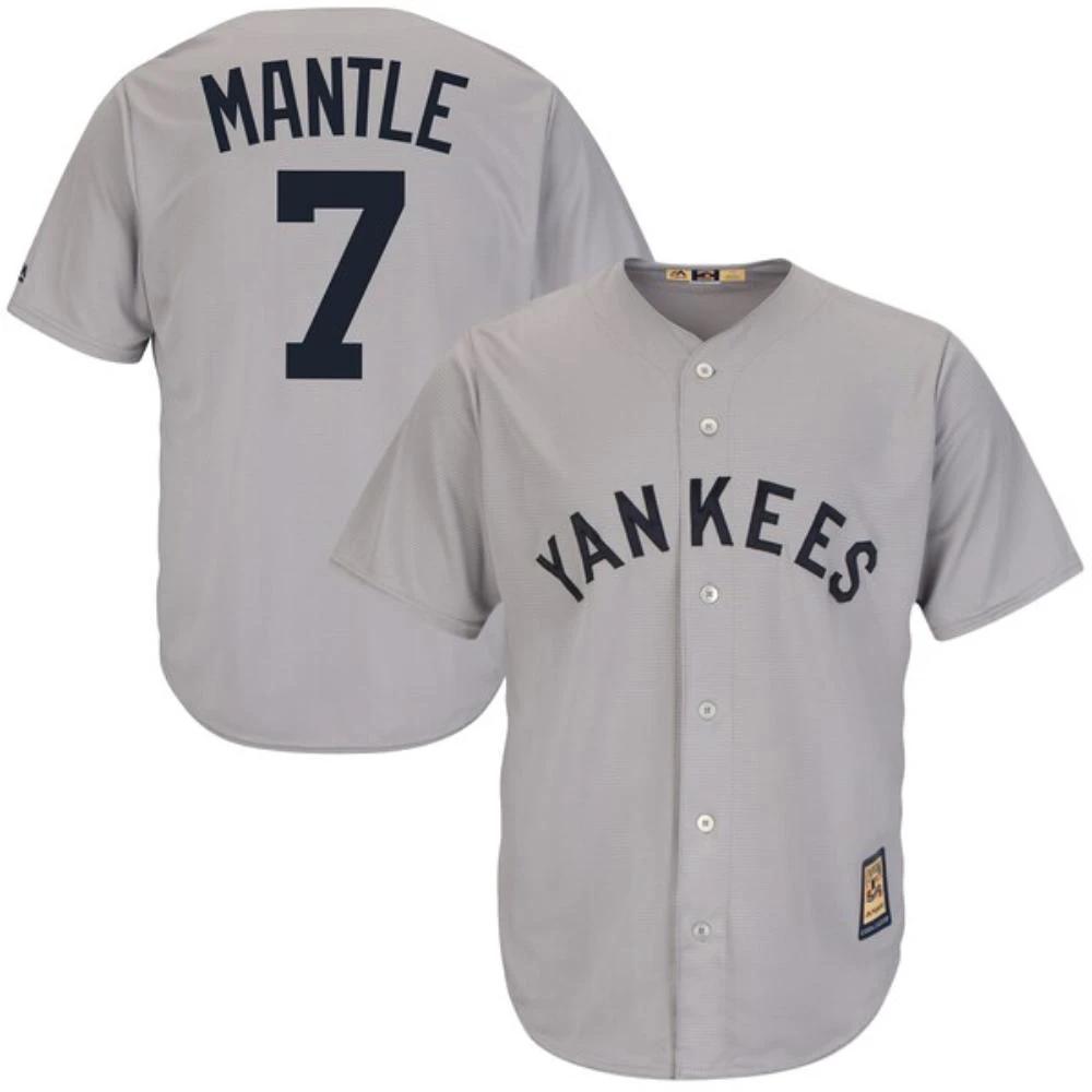 New York Yankees Mickey Mantle Gray Throwback Jersey by My Store