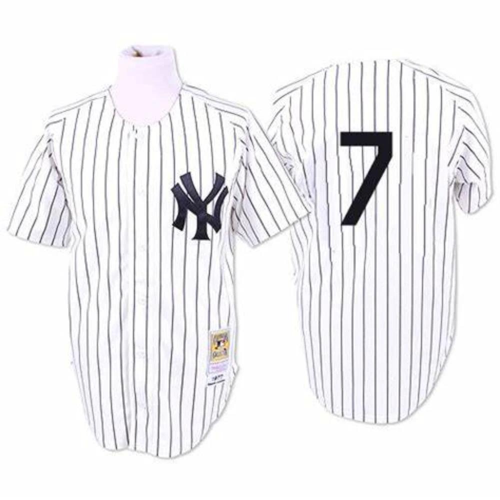 New York Yankees Mickey Mantle White 1951 Throwback Jersey by My Store