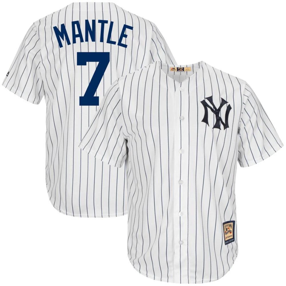 New York Yankees Mickey Mantle White Throwback Jersey by My Store