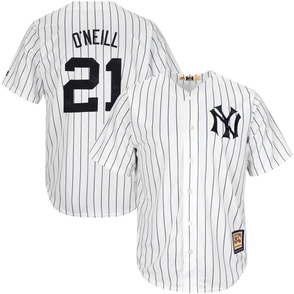 New York Yankees Paul O'Neill White Throwback Jersey by My Store