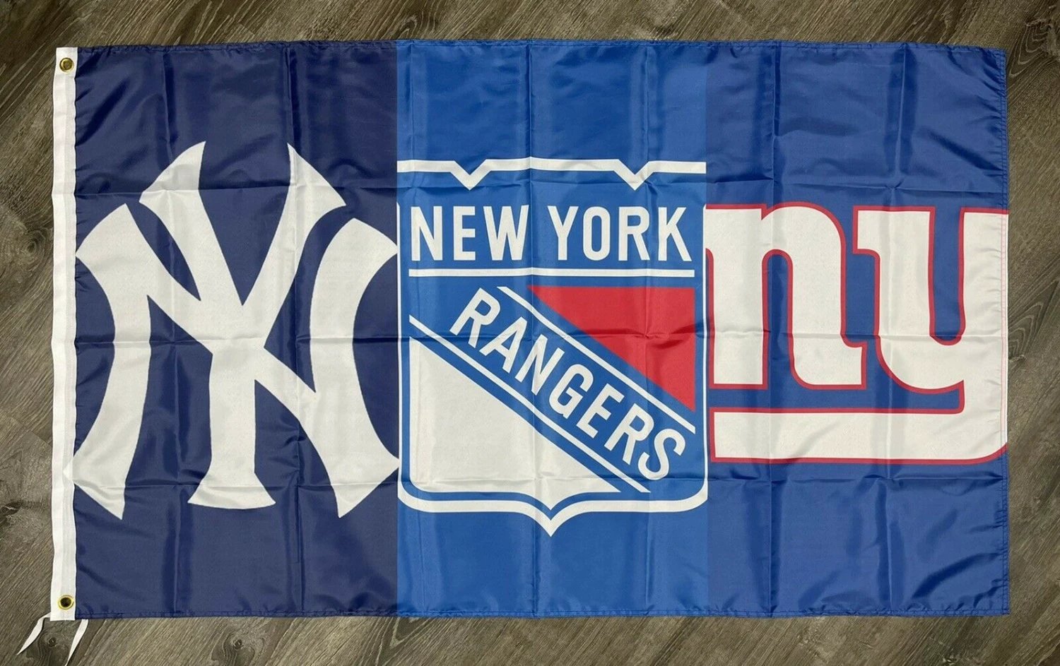New York Yankees Rangers Giants Flag 3x5 ft Sports Blue Banner Man-Cave Garage by flagsjustdoit