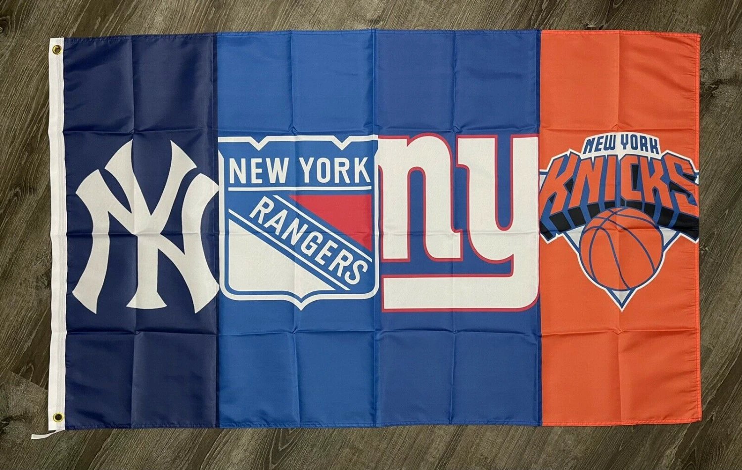New York Yankees Rangers Giants Knicks Flag 3x5 ft Sports Banner Man-Cave Garage by flagsjustdoit
