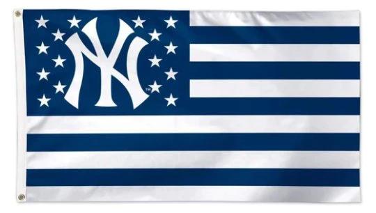 New York Yankees Star and Stripes flag 3X5Ft Banner USA Polyester with Brass Grommets by flagsjustdoit