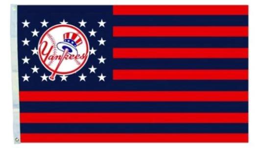 New York Yankees Stripes Nation US flag 3X5Ft Banner USA Polyester wih Brass Grommets by flagsjustdoit
