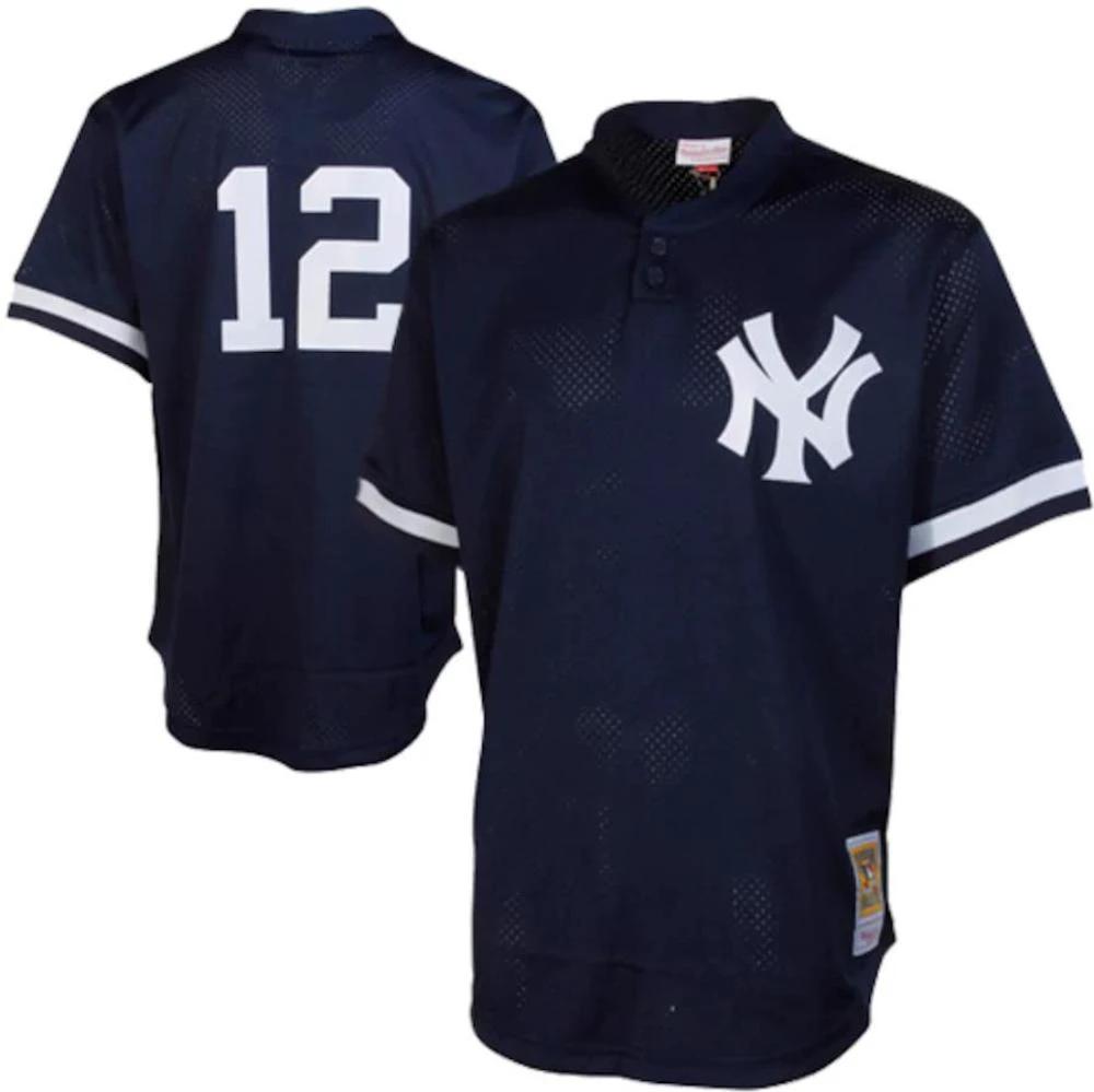 New York Yankees Wade Boggs Navy Throwback Mesh Pullover Jersey by My Store