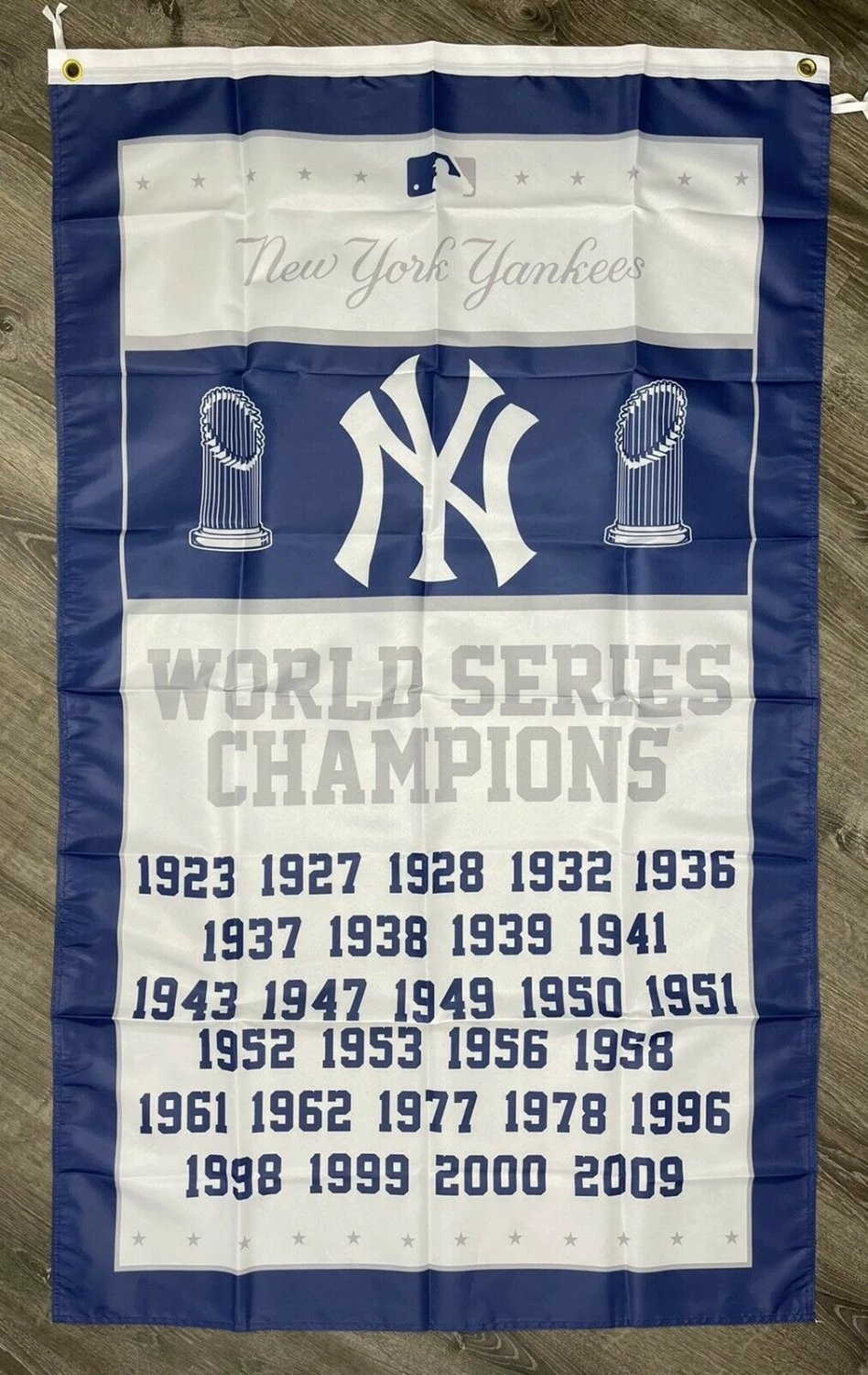 New York Yankees World Series Championship Flag 3x5 ft Vertical Sports Banner by flagsjustdoit