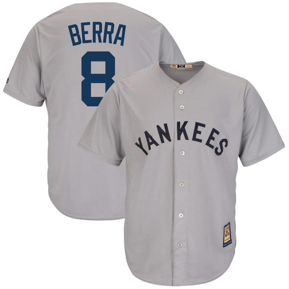 New York Yankees Yogi Berra Gray Throwback Jersey by My Store