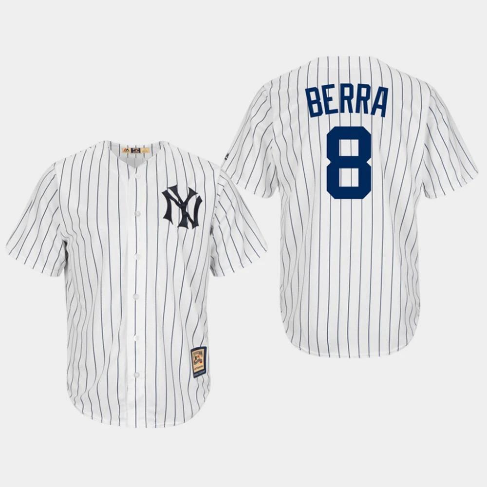New York Yankees Yogi Berra White Throwback Jersey by My Store