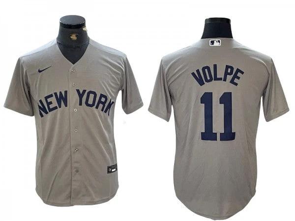 New York Yankees #11 Anthony Volpe Away Player Name Jersey - Gray by My Store