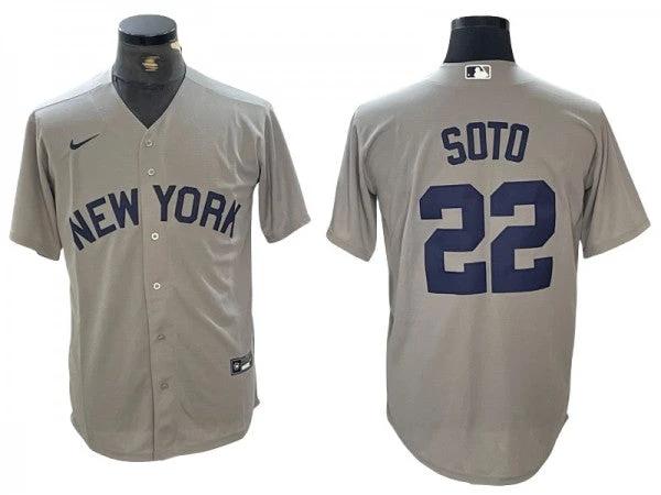 New York Yankees #22 Juan Soto Away Player Name Jersey - Gray by My Store