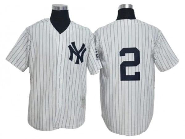 New York Yankees #2 Derek Jeter White Throwback Jersey by My Store