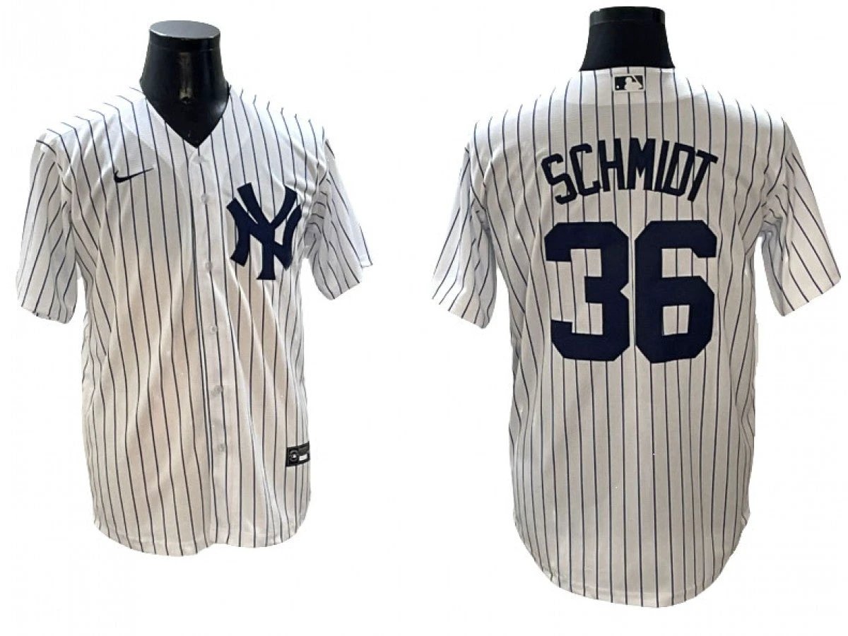 New York Yankees #36 Clarke Schmidt White Home Player Jersey by My Store