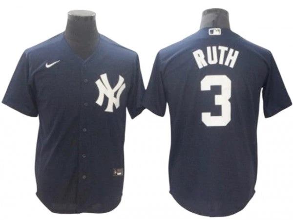 New York Yankees #3 Babe Ruth Navy Cool Base Jersey by My Store