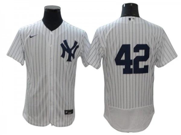 New York Yankees #42 Mariano Rivera White Home Flex Base Jersey by My Store