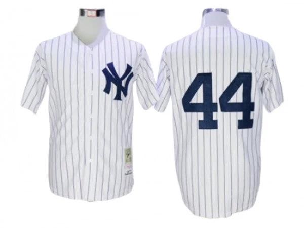 New York Yankees #44 Reggie Jackson White 1977 Throwback Jersey by My Store