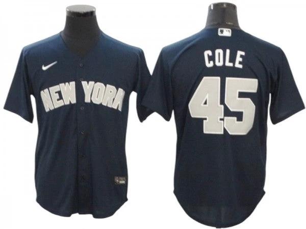 New York Yankees #45 Gerrit Cole Alternate Player Name Jersey - Navy by My Store
