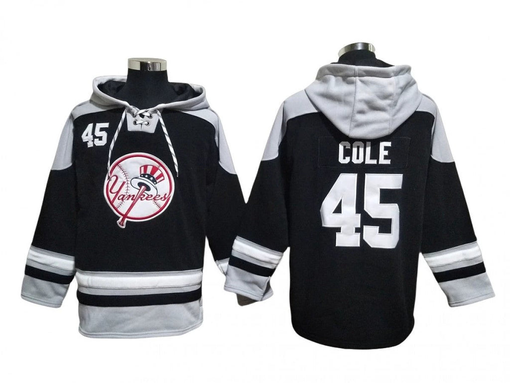 New York Yankees #45 Gerrit Cole Black Pullover Hoodie by Hoodie Pullover