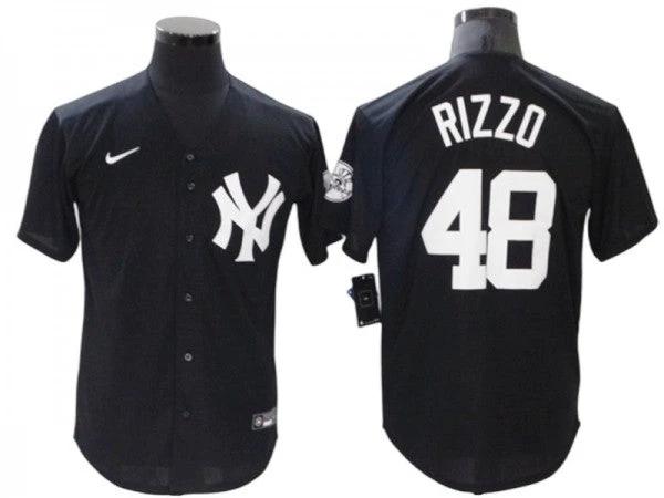 New York Yankees #48 Anthony Rizzo Black Fashion Cool Base Jersey by My Store