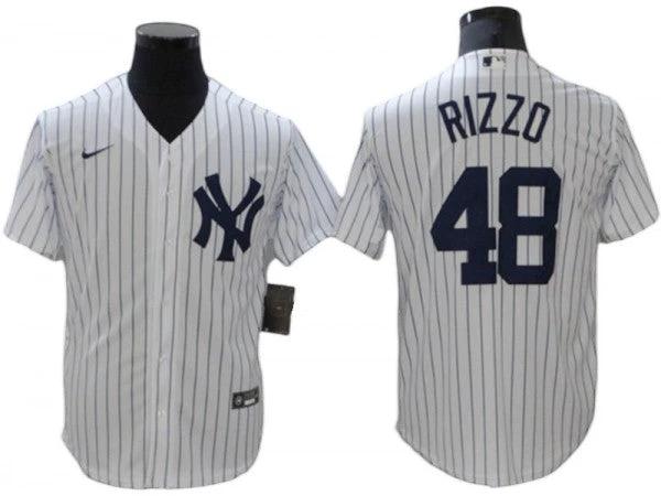 New York Yankees #48 Anthony Rizzo Home Player Name Jersey - White by My Store