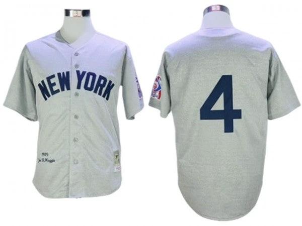 New York Yankees #4 Lou Gehrig Gray 1939 Throwback Road Jersey by My Store