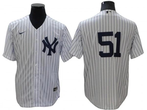 New York Yankees #51 Home Limit Jersey - White by My Store