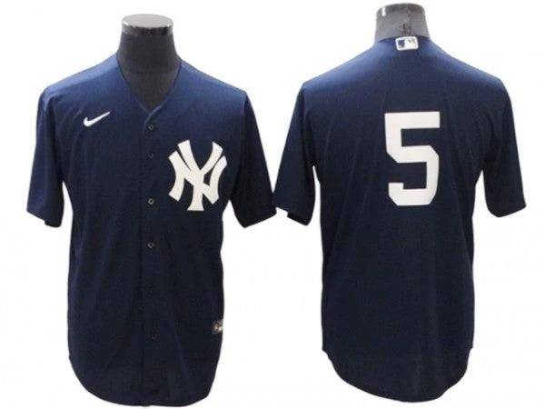 New York Yankees #5 Joe DiMaggio Alternate Jersey - Navy by My Store