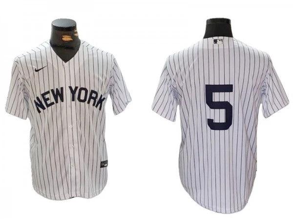 New York Yankees #5 Joe DiMaggio Jersey - White by My Store