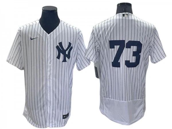 New York Yankees #73 Home Authentic Player Jersey - White by My Store