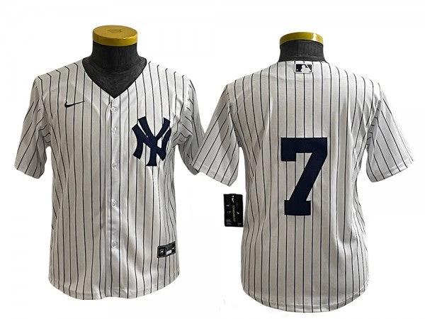 New York Yankees #7 Mickey Mantle Home Limit Jersey - White by My Store