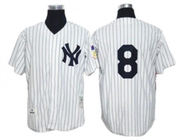 New York Yankees #8 Yogi Berra White Throwback Jersey by My Store